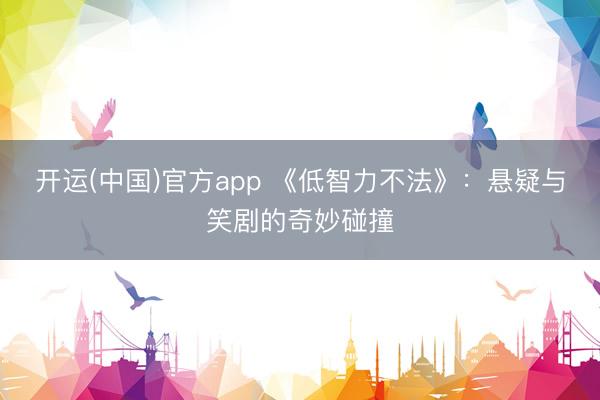 开运(中国)官方app 《低智力不法》：悬疑与笑剧的奇妙碰撞