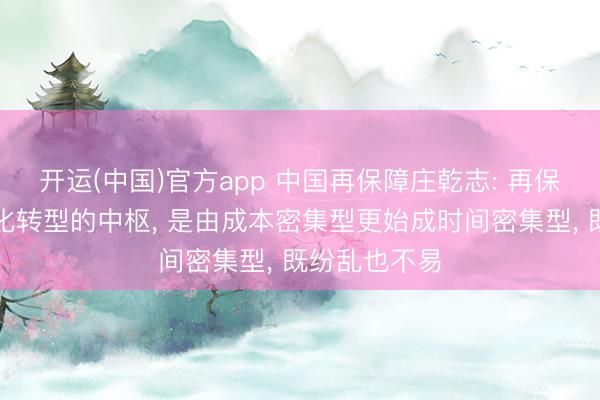 开运(中国)官方app 中国再保障庄乾志: 再保障行业数字化转型的中枢， 是由成本密集型更始成时间密集型， 既纷乱也不易